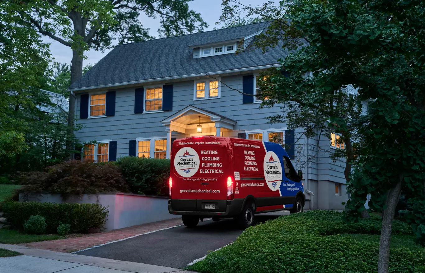 emergency service van at night