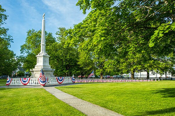 Town Commons in Barre, MA