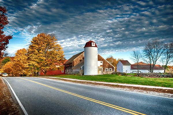 Red barn in Carlisle. Ma