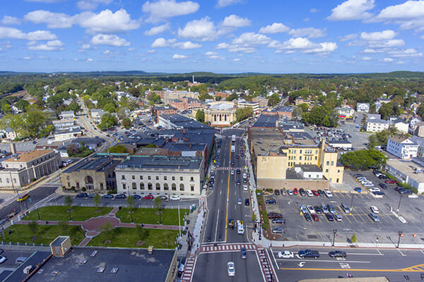 Aerial photo of Framingham, Ma