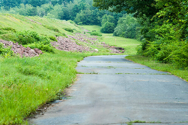 Road by Manchester Reservoir in Attleboro, Ma