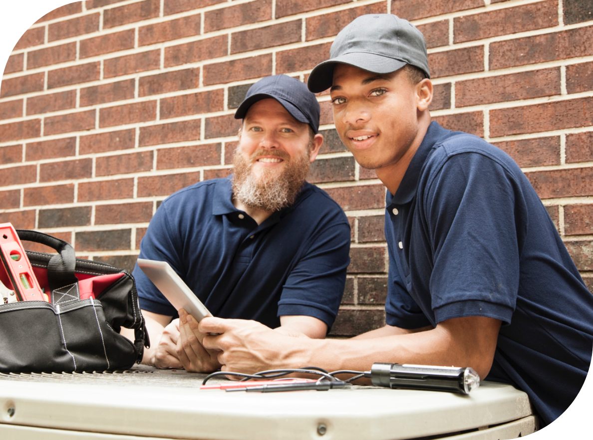 heating-sub-hero Gervais employees checking work