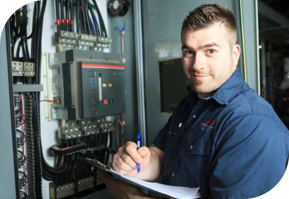 Local electrical technician working