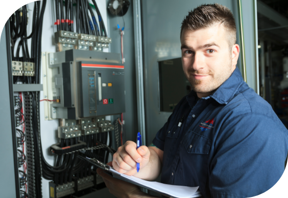 Local electrical technician working